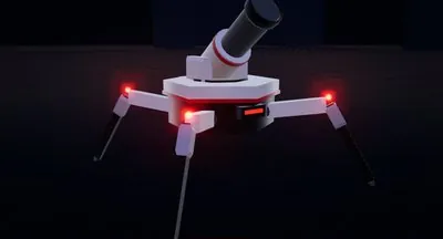 A four-legged Mortar with a raised barrel