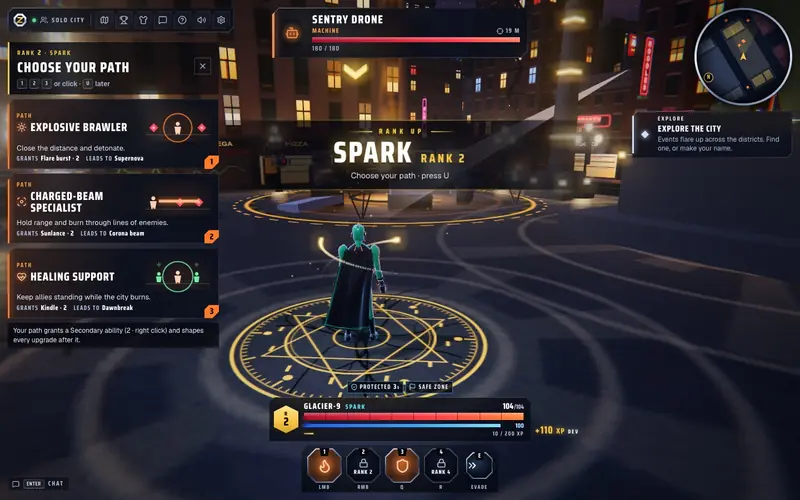 Choosing between three Solar paths at rank 2